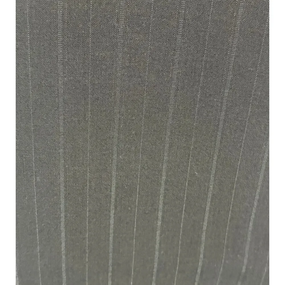 Super 80s Wool Black Gray Pinstripe Suiting Fabric 60” Wide 5.75 Yds